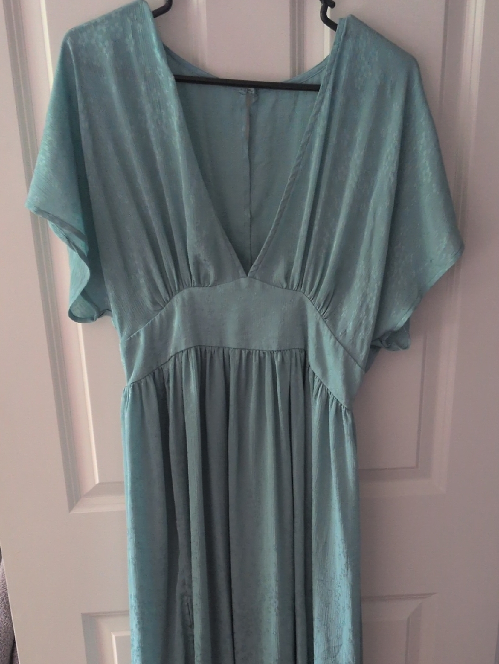 Cupshe Aqua V-Neck Maxi Dress